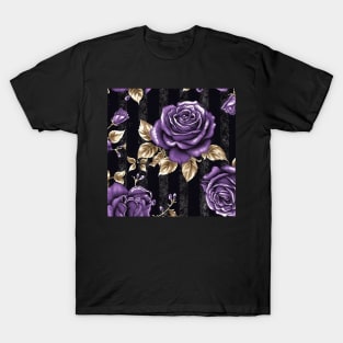 Shimmer Roses Pattern T-Shirt